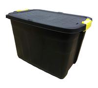 Strata Heavy Duty Black Storage Crate & Lid (42 Litre)