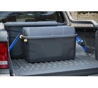 Strata Heavy Duty Storage Box & Lid Wheeled Trunk 175L Black/Yellow