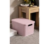 Strata Large Urban Store Basket with Lid - 24L-Blush Pink