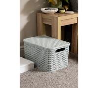 Strata Large Urban Store Basket with Lid - 24L-Cool Grey