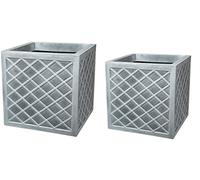 Strata Lazio Planter Set Of 2 Pewter
