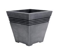 Strata Milano Tall Square Planter 33 Centimetres Pewter