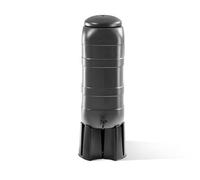 Strata Mini Rainsaver 100L Slimline Water Butt Kit - Grey Recycled Hdpe, Includes Stand, Tap & Diverter, 100L Capacity