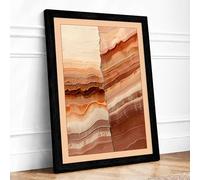 Strata of Time Framed Wall Art Print A3 Black | Ready to Hang, Premium Gi Paper, Fade-Resistant Inks, Securely Packaged, UK Made