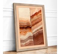 Strata of Time Framed Wall Art Print A3 Oak | Ready to Hang, Premium Gi Paper, Fade-Resistant Inks, Securely Packaged, UK Made