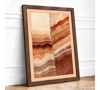 Strata of Time Framed Wall Art Print A3 Walnut | Ready to Hang, Premium Gi Paper, Fade-Resistant Inks, Securely Packaged, UK Made