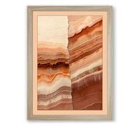 Strata of Time Modern Framed Wall Art Print A3 (42×29.7cm) Oak, Wall Decor for Living Room, Bedroom, Office & Home, Ready to Hang, Art Gift