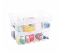 Strata Organise Me 2 x 14L Modular Plastic Storage Boxes