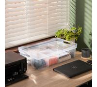 Strata Organise Me Plastic Stackable Storage Basket & Lid - Large