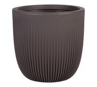 Strata Pacific Matt Graphite Grey Plastic Plant Pot (Dia) 35Cm, (H)34.5Cm