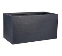 Strata Riven Planter, Plastic, Graphite,Lightweight, Freestanding, Outdoor Use (60cm Trough)