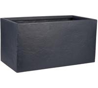 Strata Riven Plantern Trough, Rectangular Plastic Plant Pot, Graphite 60cm