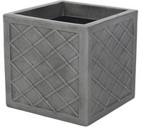 Strata Small Lazio Pewter Colour 32Cm Decorative Plastic Garden Plant Pot