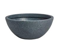 Strata Small Valencia Planter Bowl Modern Round Recycled Plastic Plant Pot, Ash