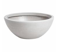 Strata Small Valencia Planter Bowl Modern Round Recycled Plastic Plant Pot Stone