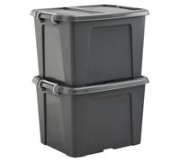 Strata Smart 2x40L Recycled Plastic Storage Boxes with Lid