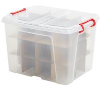 Strata Smart 40L Bauble Plastic Storage boxes with Dividers