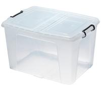 Strata Smart 65L Plastic Storage Boxes with Lid - Clear