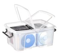 Strata Smart Box Clip-On Folding Lid Carry Handles 12 Litre Clear Ref HW671CLR