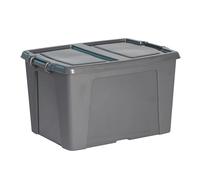 Strata Smart Storage Box - Charcoal Grey - Organizing & Moving Solution for Home & Kitchen (65 Litre)