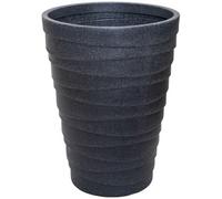 Strata Trojan Large Round Planter - Granite Effect Plastic Plant Pot 48 X 66 Cm