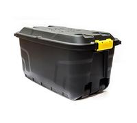 Strata UKB 2 x 75L Black Tough Storage Crate & Lid {Wheeled}