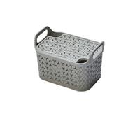 Strata Urban Cool Grey Plastic Stackable Storage Basket (H)16.5Cm (W)24Cm (D)16.5Cm