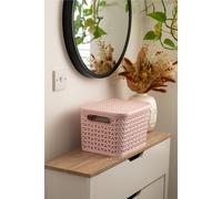 Strata Urban Storage Basket & Lid 14L Blush Pink