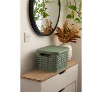 Strata Urban Storage Basket & Lid 14L Lily Pad Green