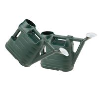 Strata Ward Indoor Outdoor Plastic Plant Watering Can with Rose 6.5L - Green