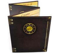 Stratagem The Master's Tome 4-Panel Customizable GM Screen with Free Inserts - Dry Erase, Dungeon & Game Master Accessory for Tabletop RPG Campaigns (Brown)