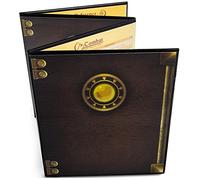 Stratagem The Master's Tome 4-Panel Customizable GM Screen with Free Inserts - Dry Erase, Dungeon & Game Master Accessory for Tabletop RPG Campaigns (Black)