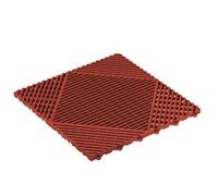 StrataRise 6-Pack Red Interlocking Tiles, 40X40Cm, Self-Draining For Creating Walk-On Areas, Gardens, Garages, Greenhouses, Indoor/outdoor