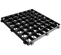 StrataRise Gravel / Grass Heavy Duty Ground Stabilisation Paving Grids For Driveways / Sheds Etc - Black - Covers 4M² (16 Pack)