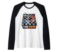 Strategic Chess Player Mindset Board Game Raglan Baseball Tee