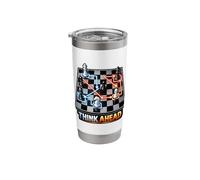 Strategic Chess Player Mindset Board Game Stainless Steel Insulated Tumbler