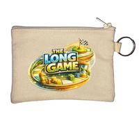 Strategic Journey Through Timeless Challenges Key Chain Coin Purse Beige