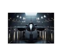 Strategic Reconnaissance Aircraft SR-71 Blackbird Wall Art, Aviation Canvas Hanging Paintings Art Print for Home Kitchen Living Room Classroom Bedroom Office Decor 12x18inch(30x45cm)