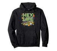 Strategy Board Gamer Hex Tile Mosaic Abstract Euro Game Art Pullover Hoodie