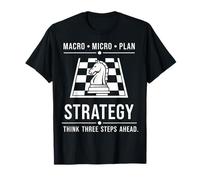 Strategy Think Three Steps Ahead Chess Player T-Shirt