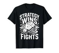 Strategy Wins Fights Boxing Gloves Value Graphic T-Shirt