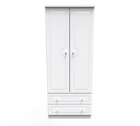 Welcome Furniture Ready Assembled Lisbon Two Door Two Drawer Wardrobe White