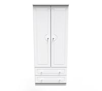 Stratford 2 Door 2 Drawer Wardrobe (Ready Assembled) Ready Assembled 2 U White One Size