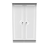 Stratford 2 Door Midi Wardrobe (Ready Assembled) Ready Assembled 2 U White One Size