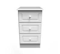 Stratford 3 Drawer Bedside Cab(Ready Assembled) Ready Assembled 2 U White One Size