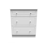 Welcome Furniture Ready Assembled Lisbon Three Drawer Chest White