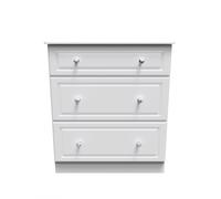 Stratford 3 Drawer Deep Chest (Ready Assembled) Ready Assembled 2 U White One Size