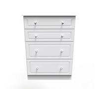 Ready Assembled 2 U Stratford 4 Drawer Deep Chest (Ready Assembled) in White Ready Assembled 2 U White