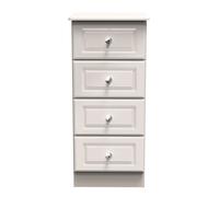 Stratford 4 Drawer Tall Bedside (Ready Assembled) Ready Assembled 2 U Taupe One Size