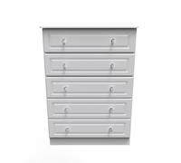 Stratford 5 Drawer Chest (Ready Assembled) Ready Assembled 2 U White One Size